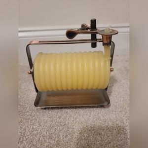 Beeswax copper candle holder